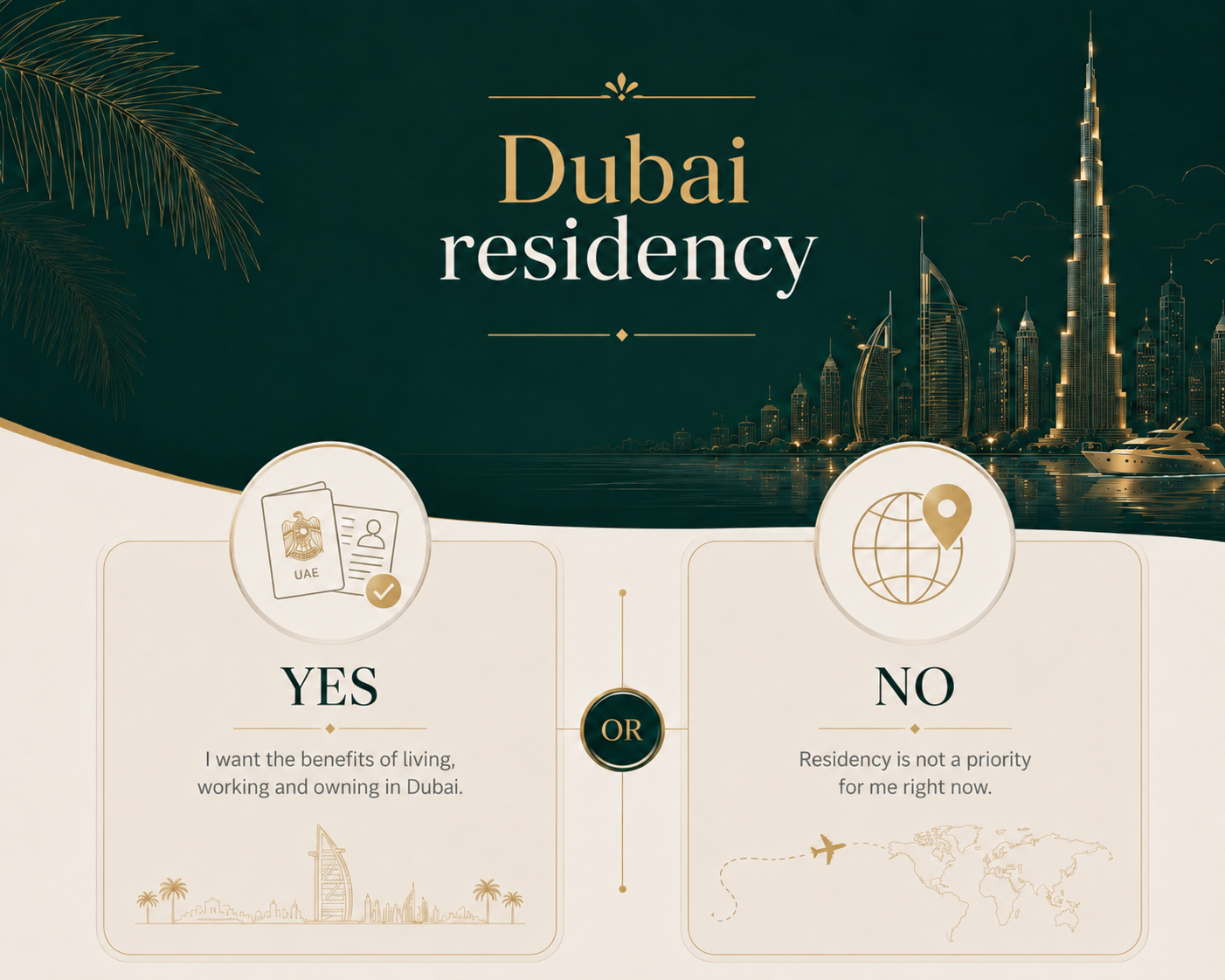 Is Dubai residency important to you?